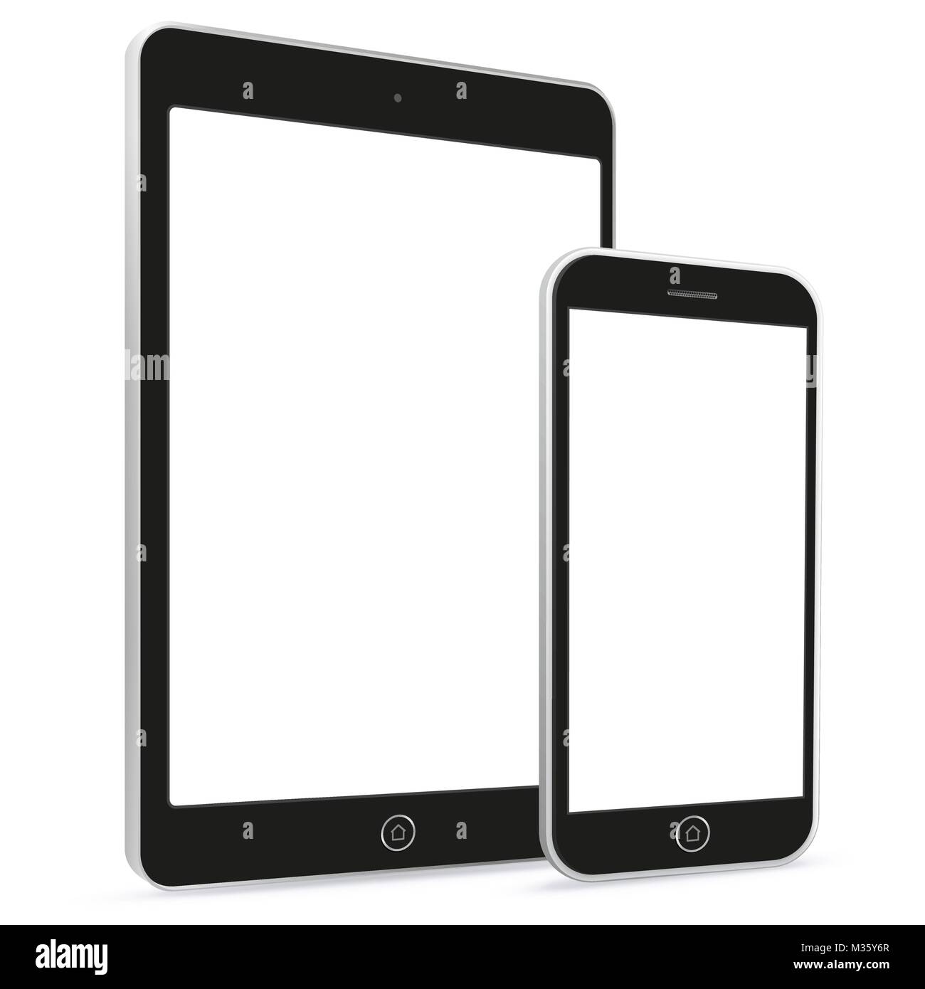 Tablet PC e telefono cellulare illustrazione vettoriale Illustrazione Vettoriale
