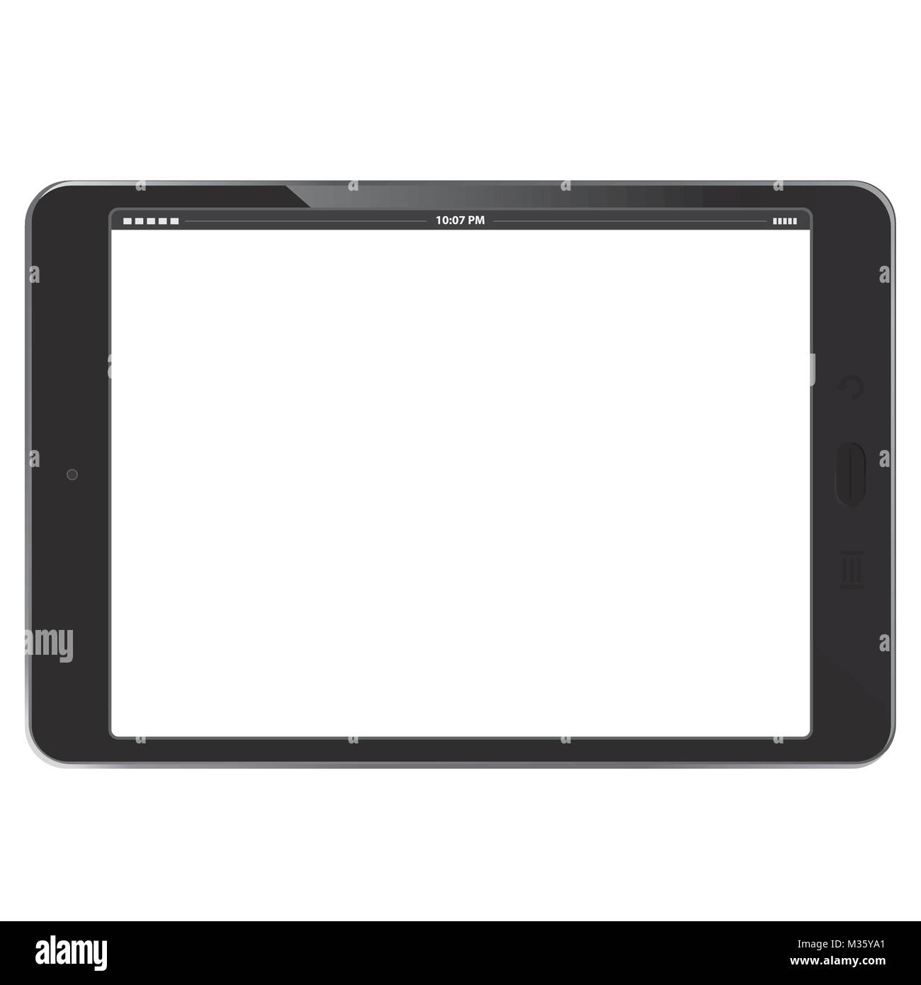 Orizzontale Computer tablet illustrazione vettoriale Illustrazione Vettoriale