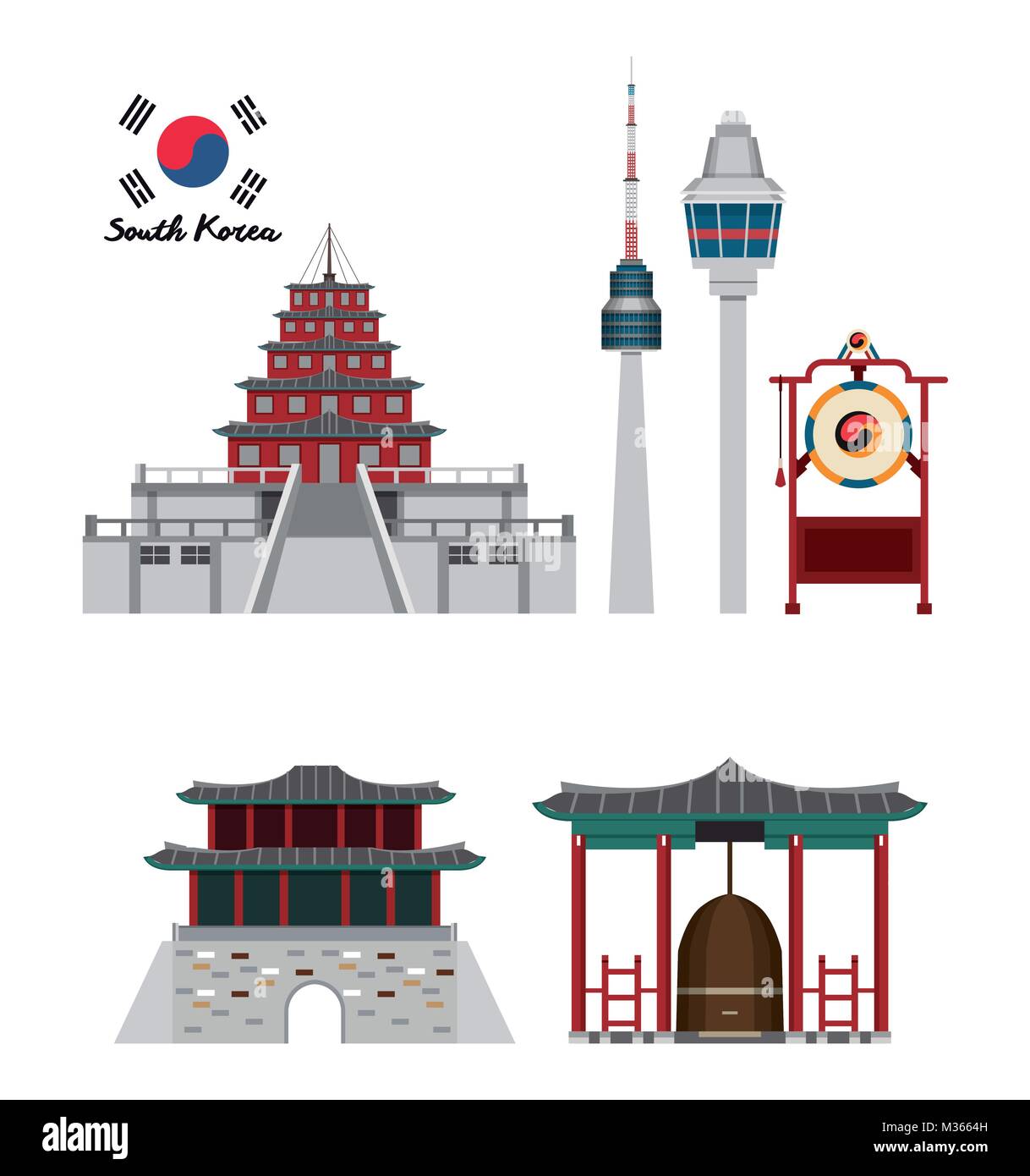 Corea del Sud la cultura Illustrazione Vettoriale