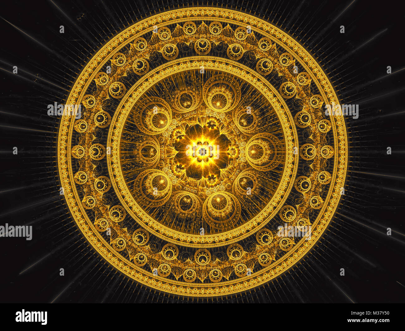 Mandala frattali - abstract generati digitalmente immagine Foto Stock