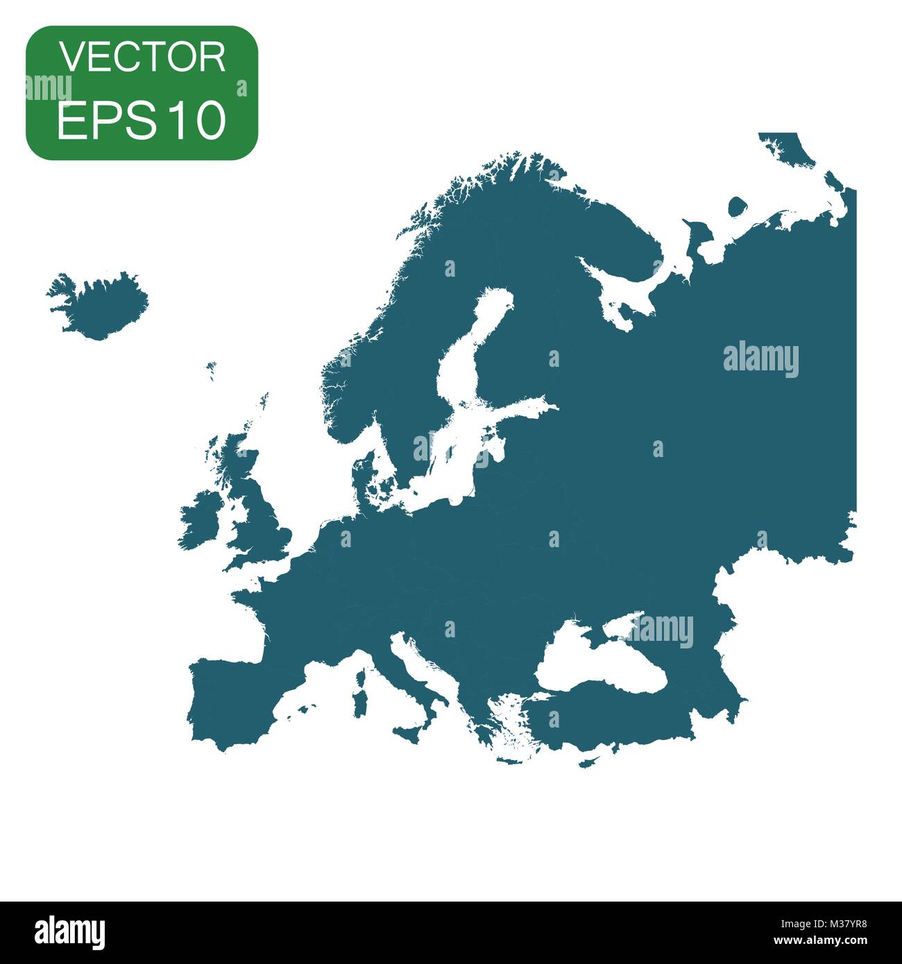 Mappa Europa icona. Cartografia di Business concetto Europa pittogramma. Illustrazione Vettoriale su sfondo bianco. Illustrazione Vettoriale