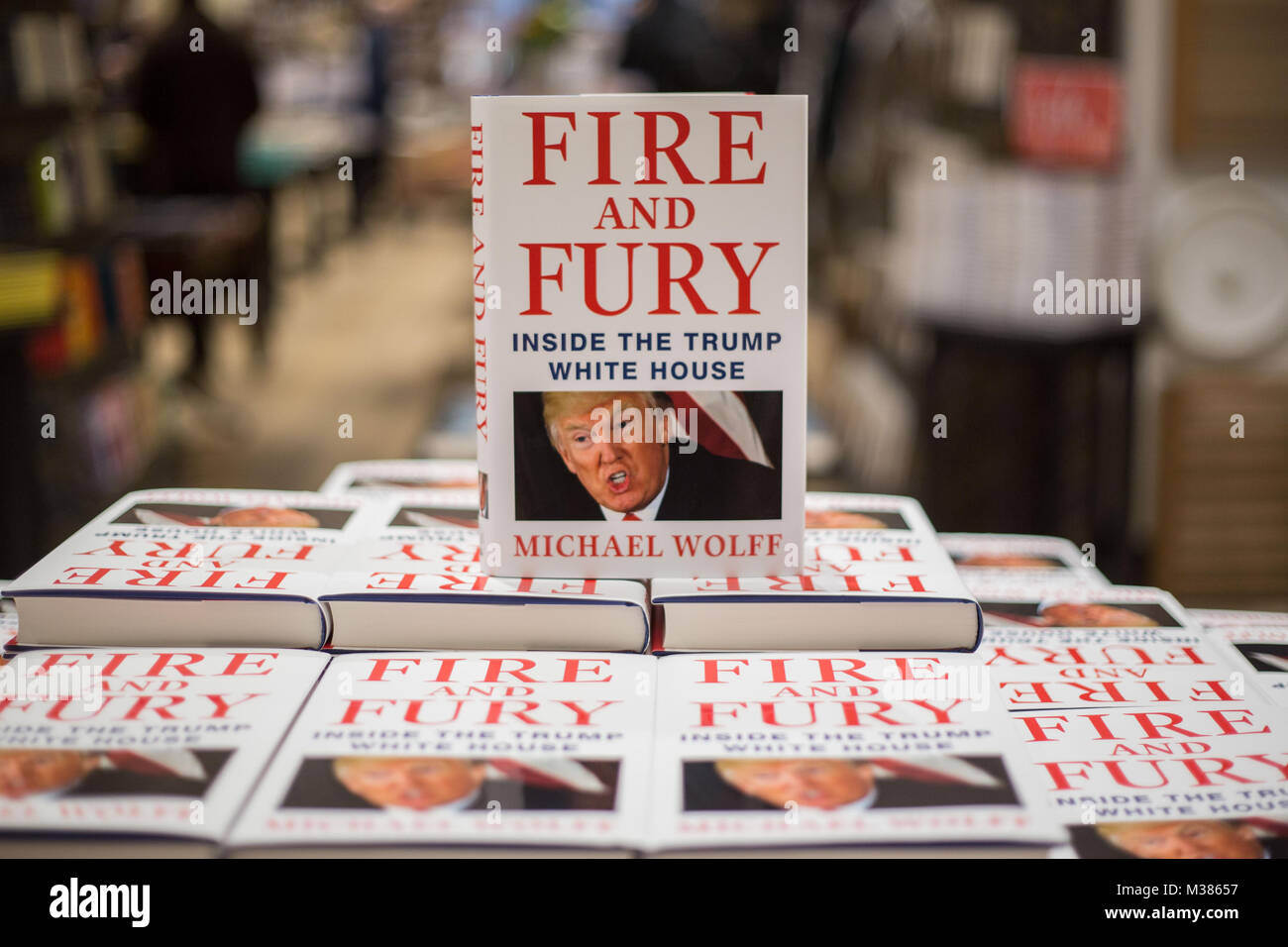 Michael Wolff il libro "Fire e furia' a Waterstones Piccadilly offre: atmosfera, vista in cui: London, England, Regno Unito quando: 09 Gen 2018 Credit: Wheatley/WENN Foto Stock