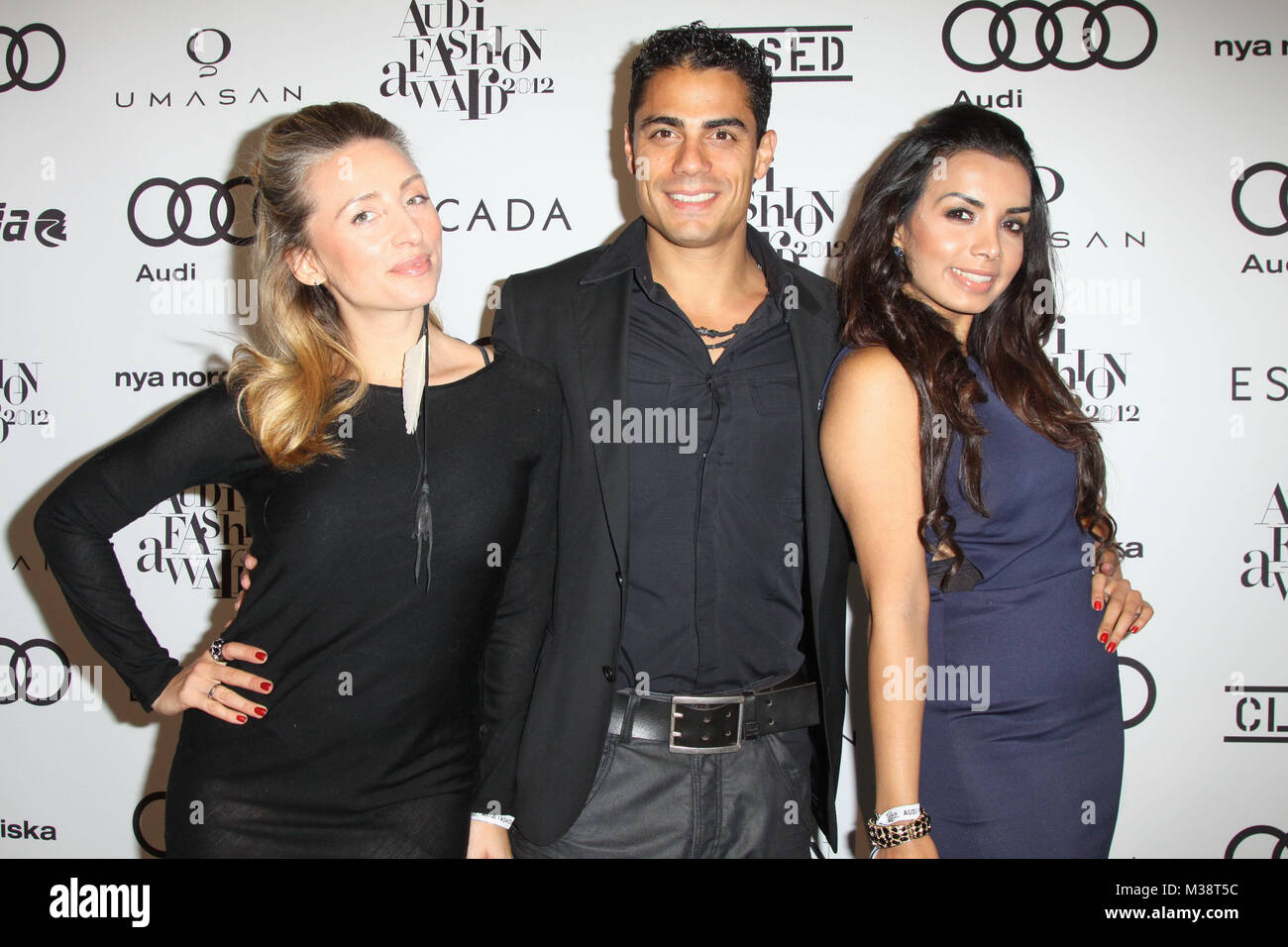 Hot Banditoz (Gabriela Gottschalk, Silva Gonzalez und Diba Hakimi), Audi Fashion Award in der Ree-Location, Amburgo, 11.10.2012 Foto Stock