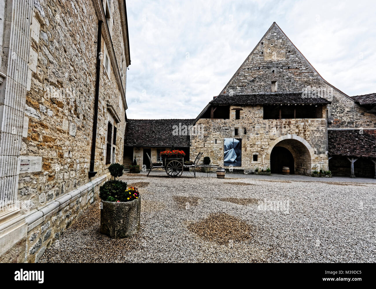 Clos de Vougeot è riconosciuto in tutto il mondo come uno dei gioielli della Borgogna i vigneti. Foto Stock