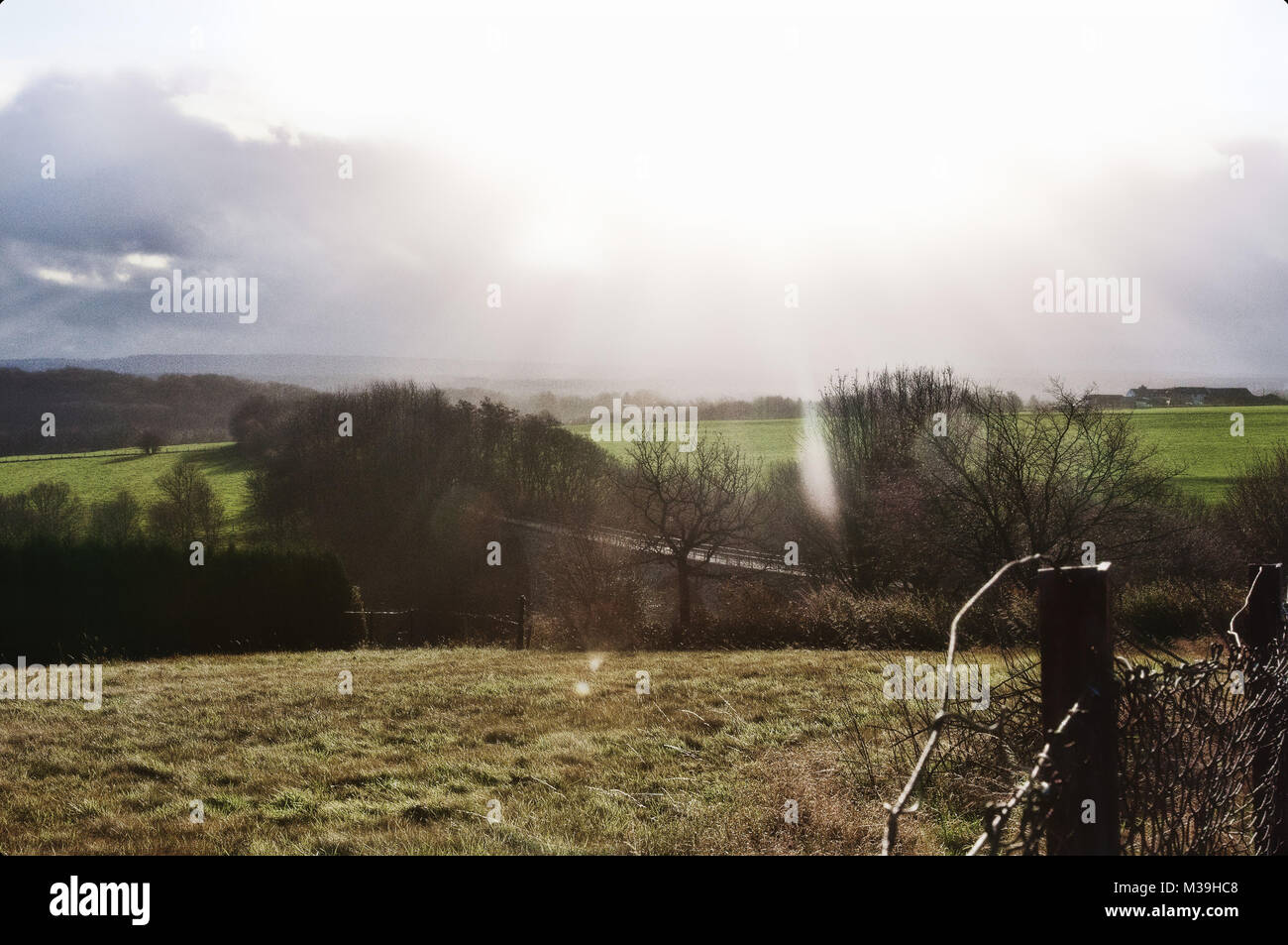 Sun Glow paesaggio scattate nel 2009 Foto Stock