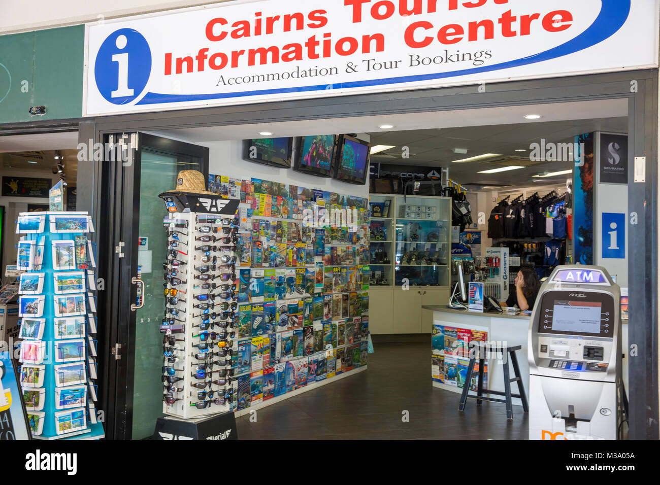 Cairns centro informazioni turistiche del centro di Cairns city center,Queensland, Australia Foto Stock
