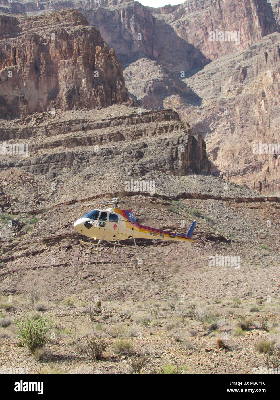 Pappilon tour in elicottero al Grand Canyon in Arizona, Stati Uniti d'America. Foto Stock