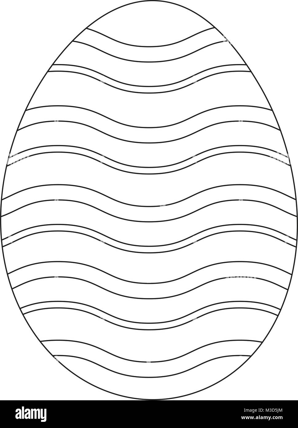 Bianco e nero uovo di pasqua poster. Illustrazione Vettoriale