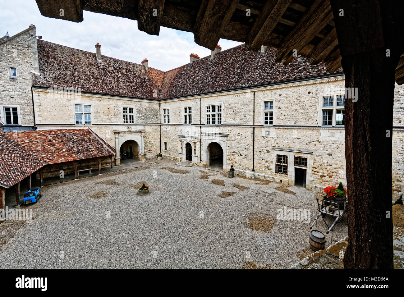 Clos de Vougeot è riconosciuto in tutto il mondo come uno dei gioielli della Borgogna i vigneti. Foto Stock