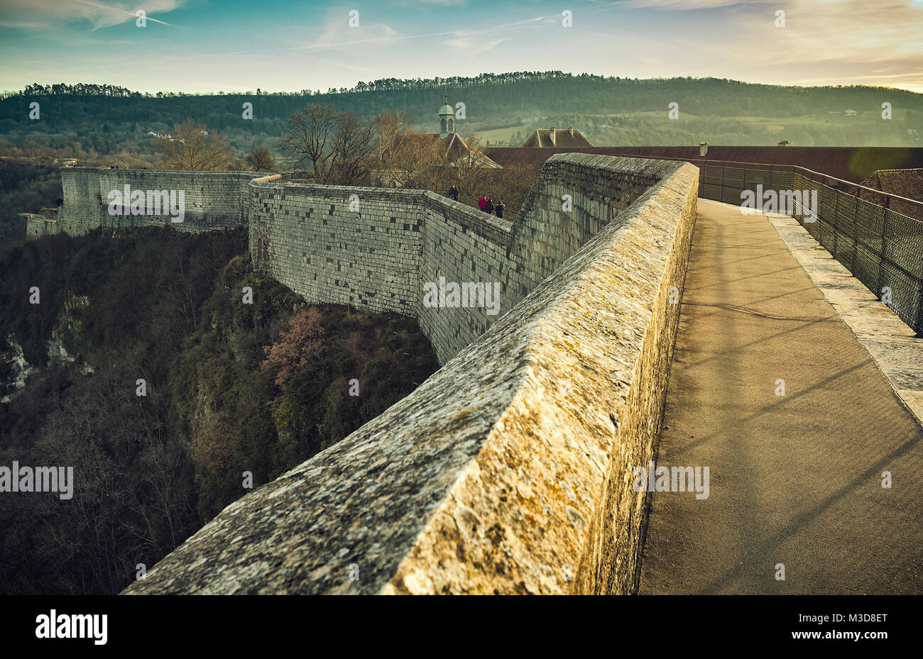Cittadella di Besançon, una fortezza del XVII secolo del progettato da Vauban. UNESCO - Sito Patrimonio dell'umanità. Besançon. Doubs. Bourgogne-Franche-Comte. La Francia. Foto Stock