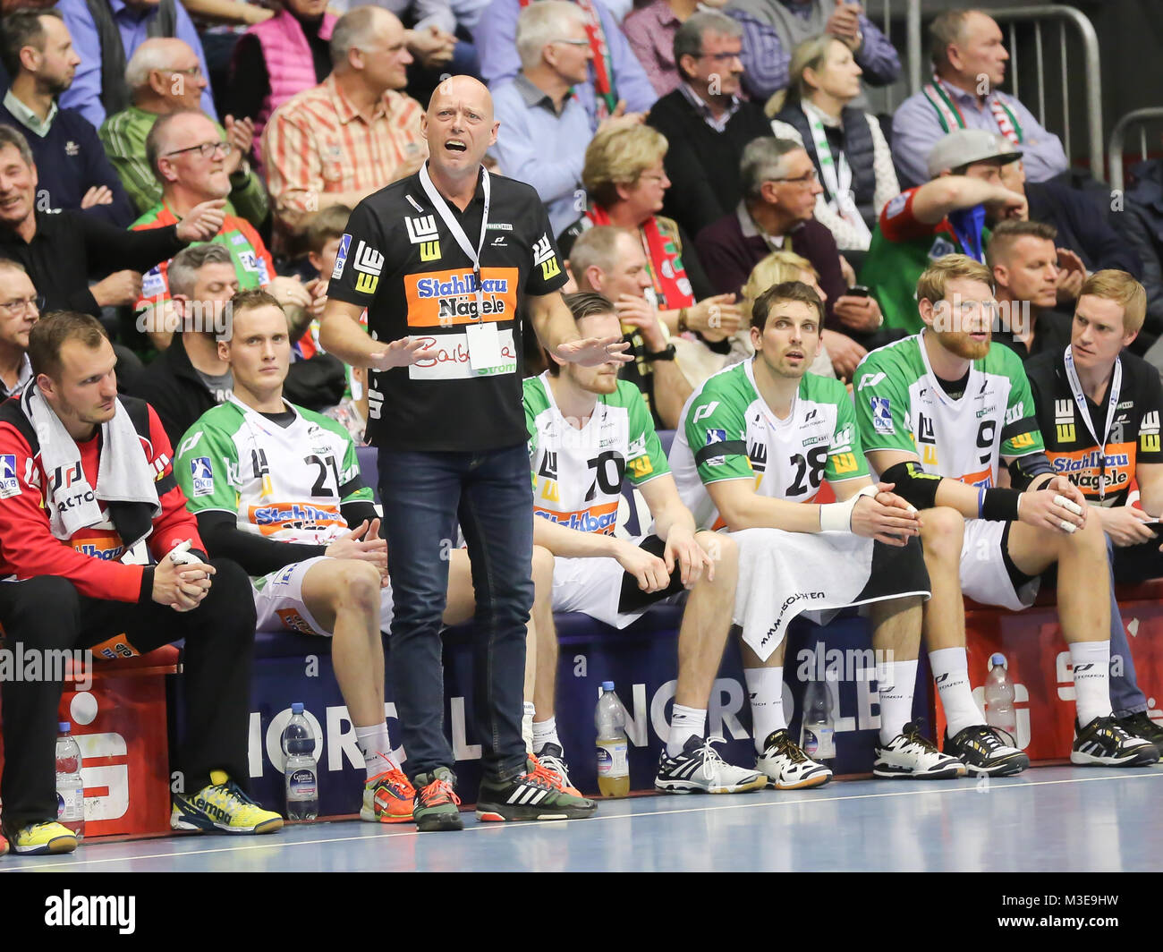 DKB Handball-Bundesliga 2015-2016, SC Magdeburg gegen frisch auf! Göppingen Foto Stock