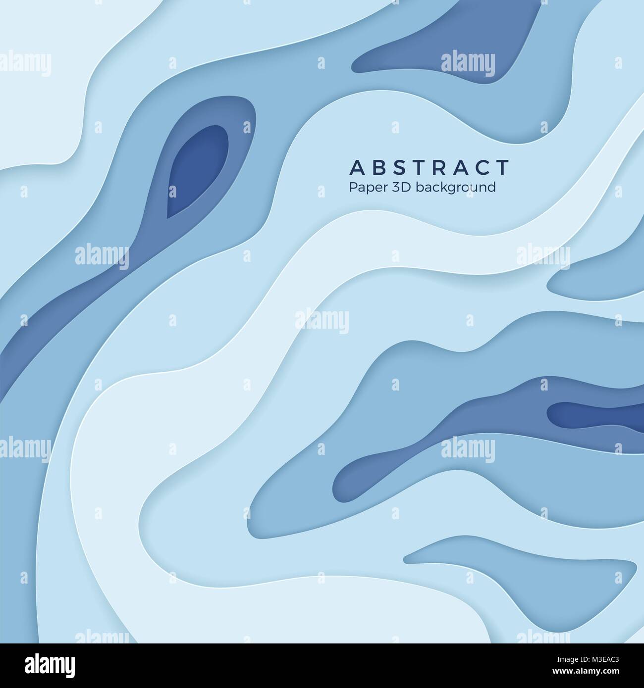 Abstract la carta ondulata 3d diffusivo elemento di livello per la progettazione banner, poster e brochure. 3d papercut decorazione strutturata con strati di curva. Retro del vettore Illustrazione Vettoriale