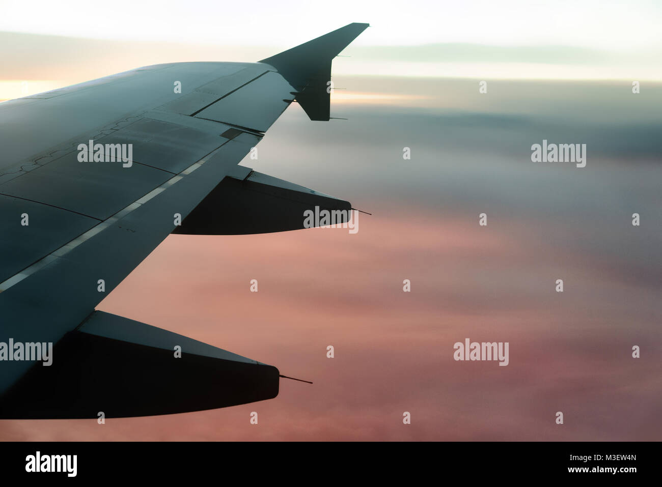 Tramonto da aereo preso nel 2015 Foto Stock