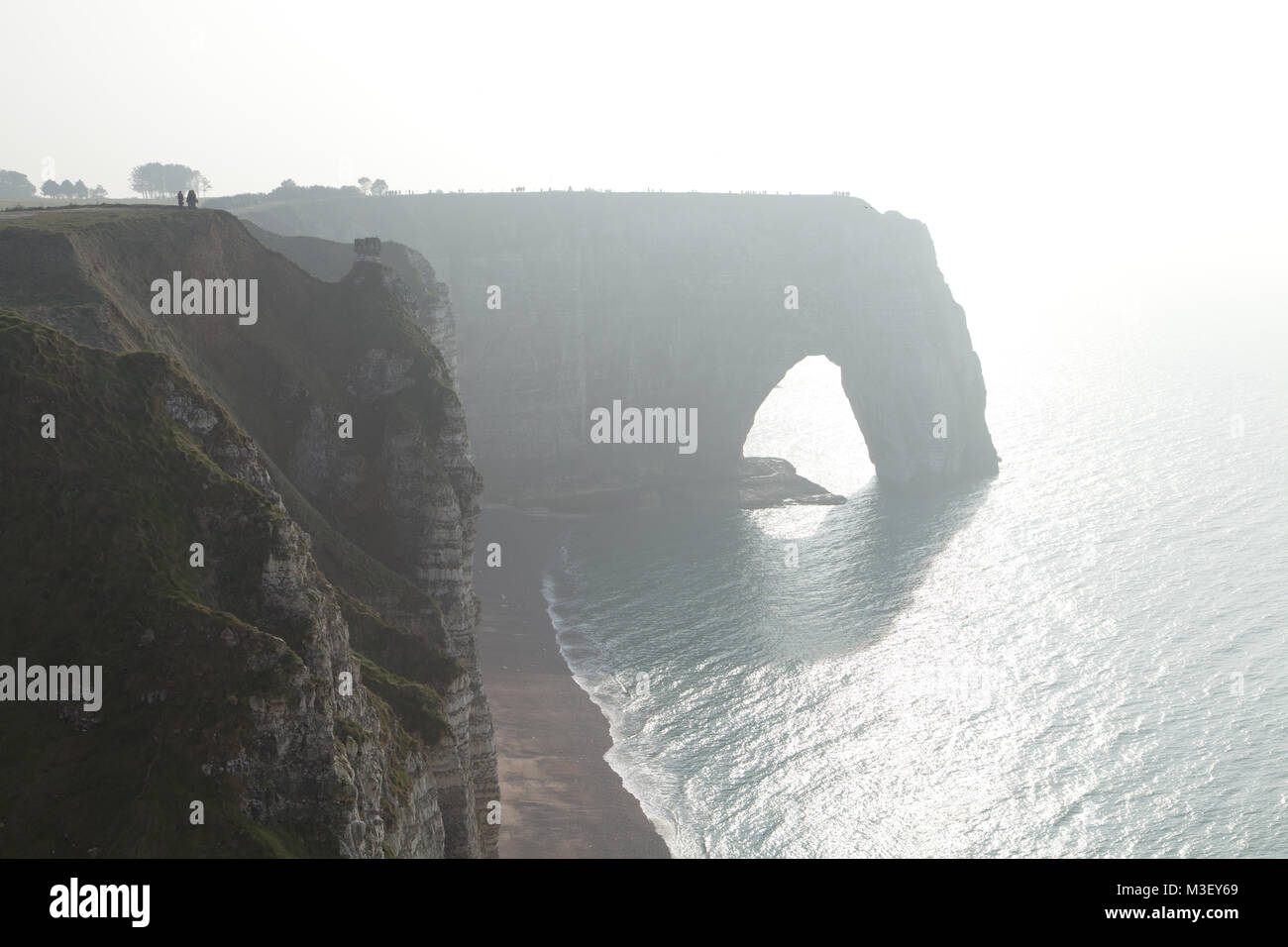 Étretat in Normandie regione nel nord-ovest della Francia. Foto Stock