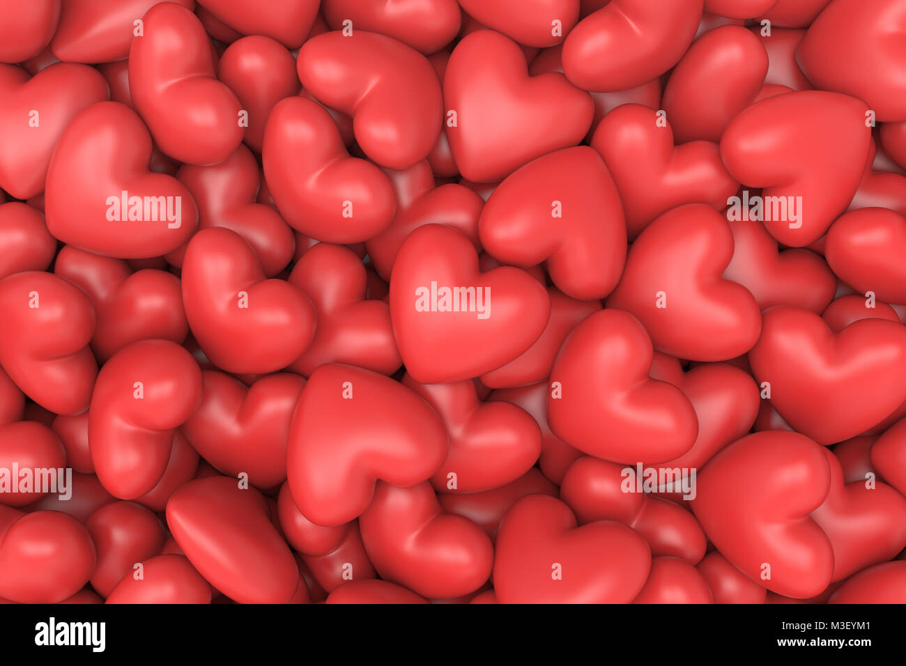 Modello 3D cuore rosso sfondo Foto Stock