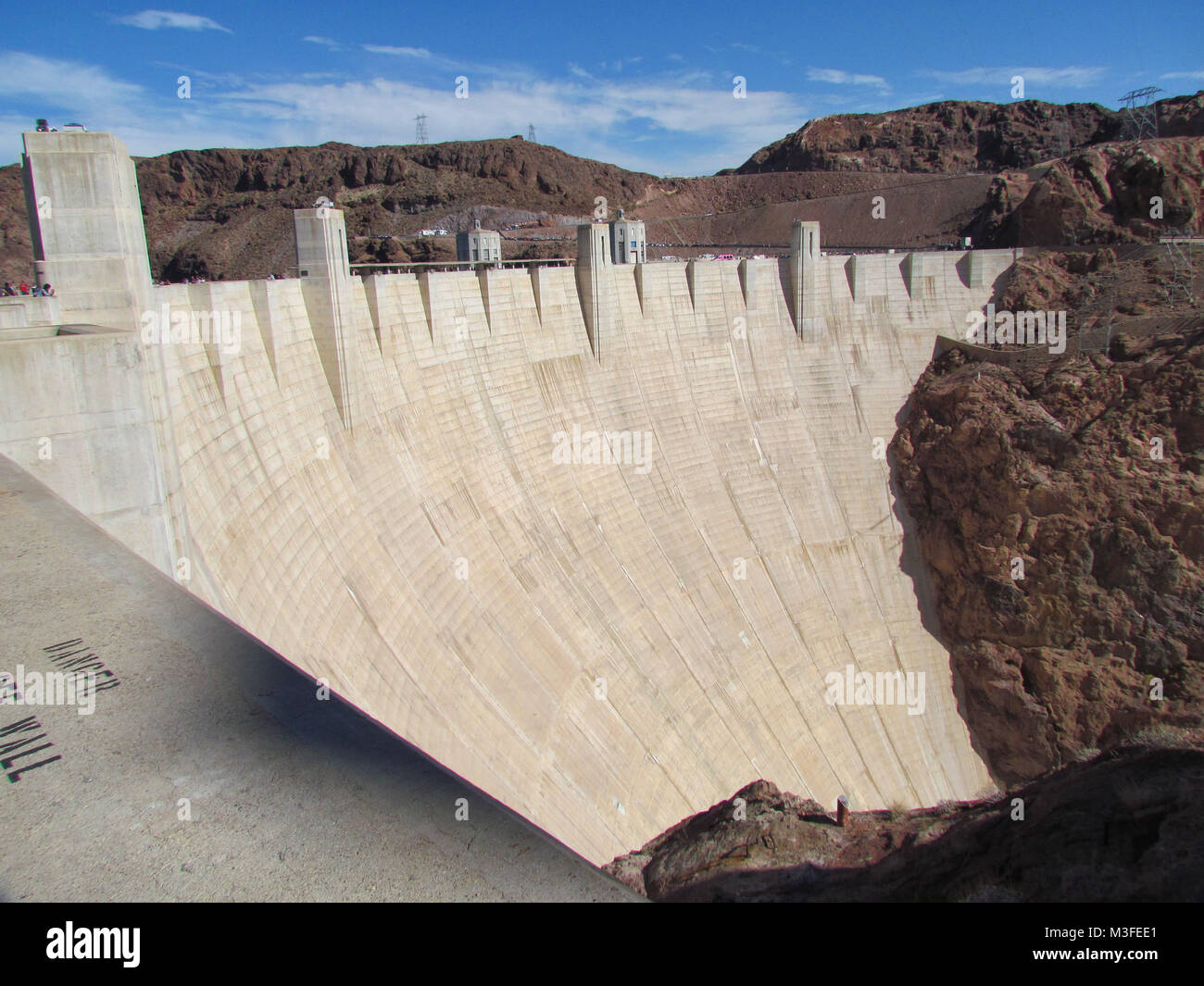 La diga di Hoover parete Boulder City Nevada USA Foto Stock