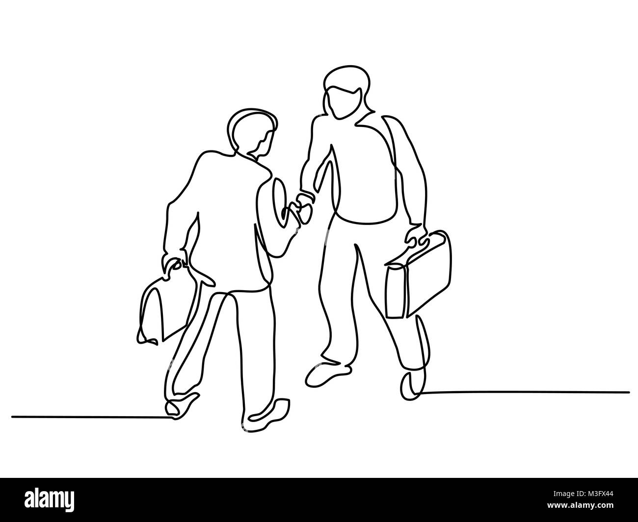 Due imprenditori handshake di riunione Illustrazione Vettoriale