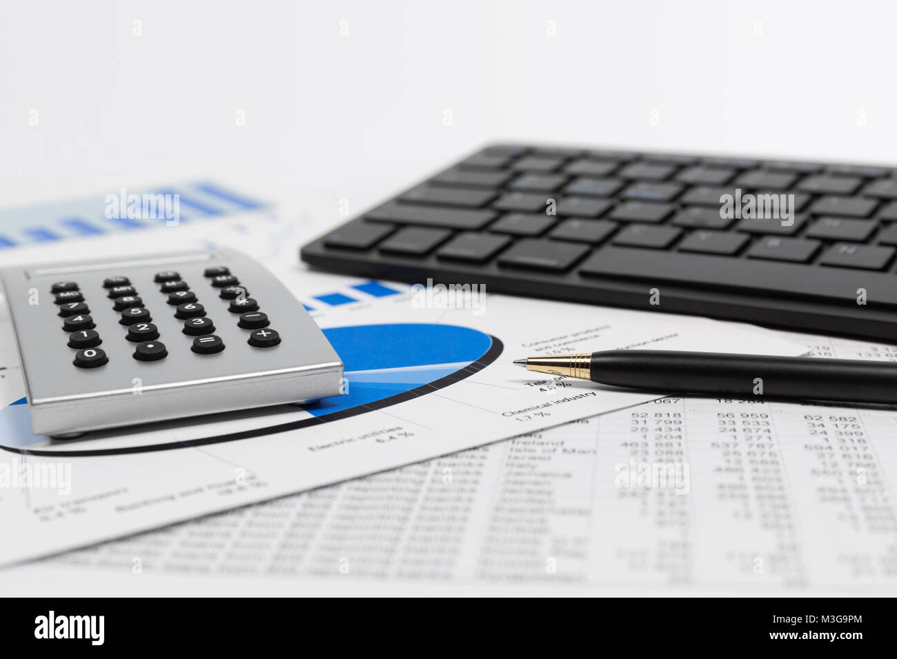 La contabilità finanziaria del mercato azionario analisi grafici Foto Stock