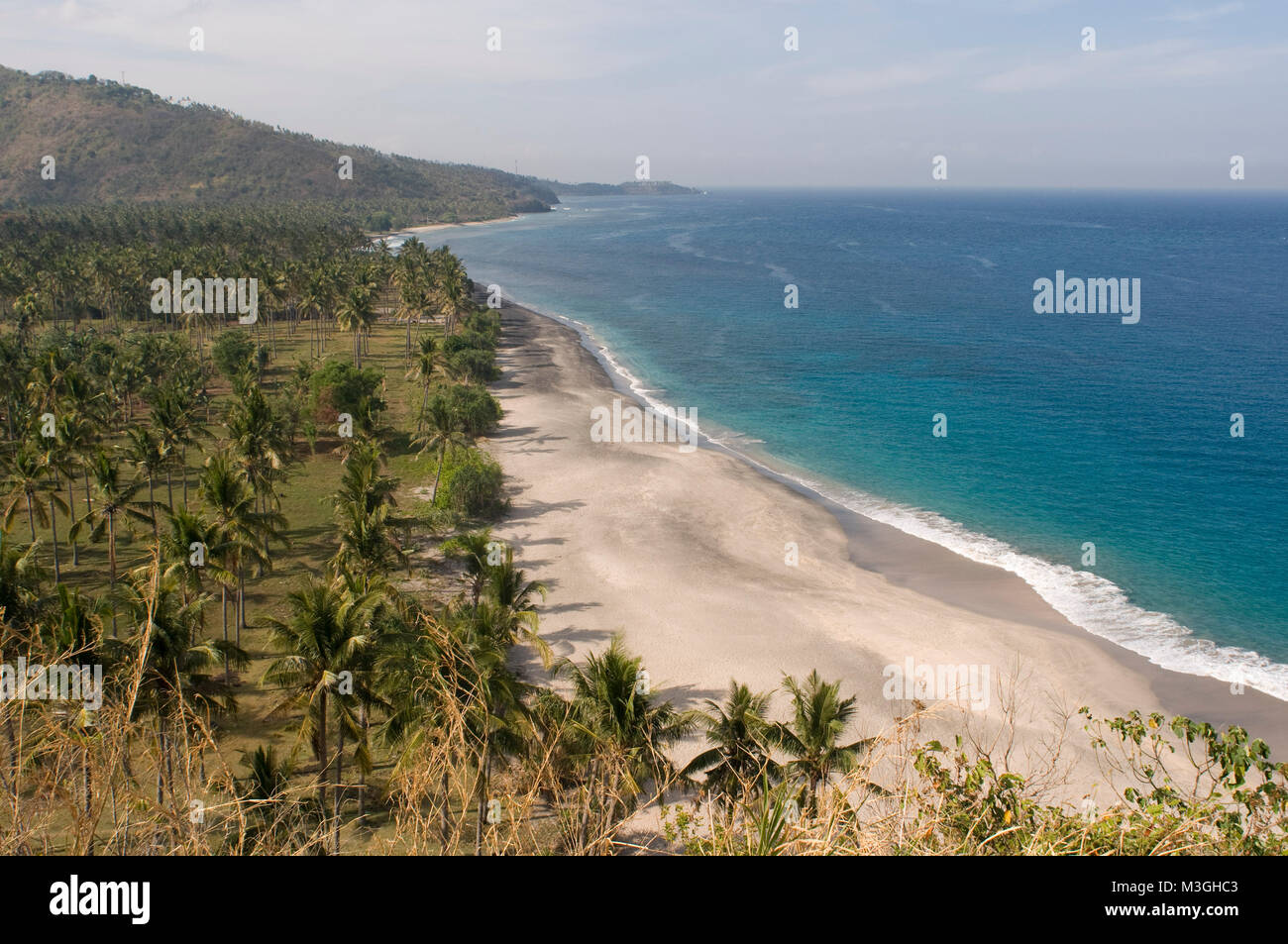Orientale area costiera di Lombok tra Senggigi e Mangsit. Lombok Indonesia Foto Stock