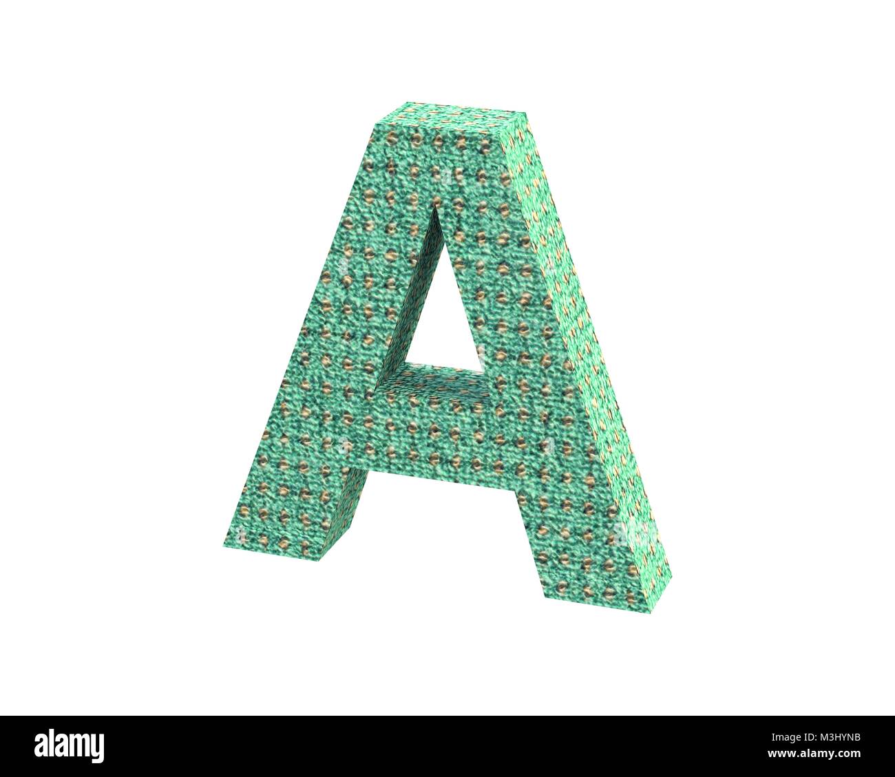 3D rendering Font moquette colore un capitale Foto Stock