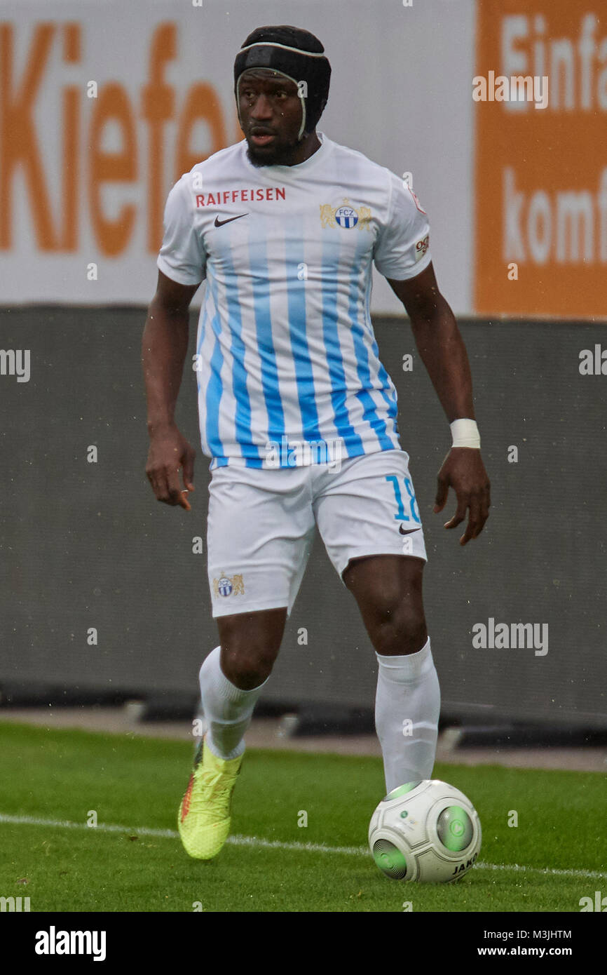 San Gallo, Svizzera. Xi Febbraio 2018. Pa Modou durante il Raiffeisen Super League FC SAN GALLO 1879 vs FC Zurigo. Credito: Rolf Simeone/Alamy Live News Foto Stock