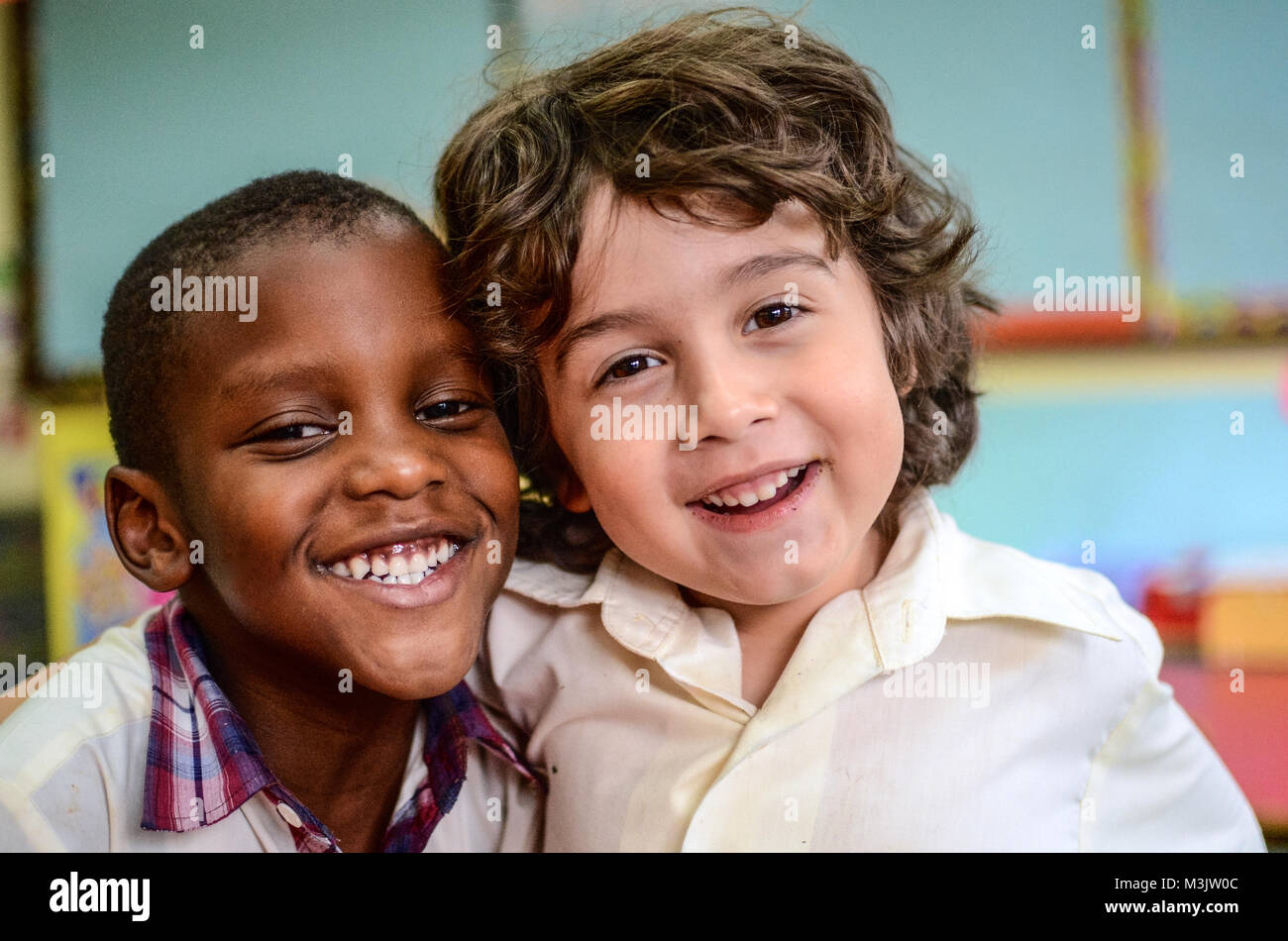 L'amicizia è daltonici Foto Stock