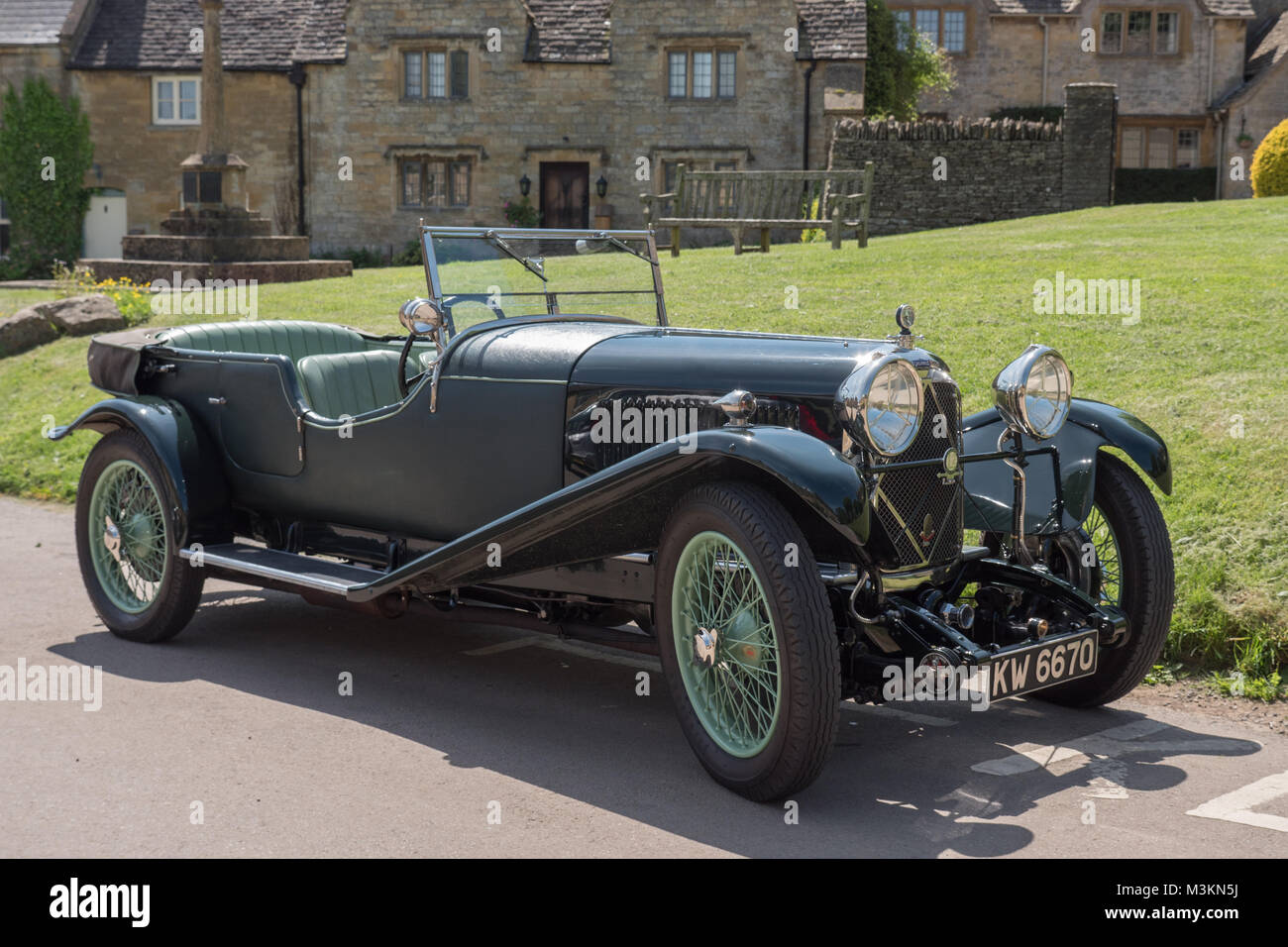 Un 1929 Lagonda telaio basso 2 litro touring auto sportiva. Regno Unito. Foto Stock