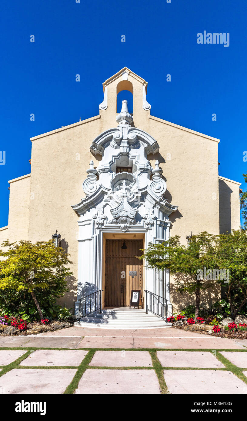 Coral Gables Chiesa congregazionale, Miami-Dade County, Florida, Stati Uniti d'America. Foto Stock