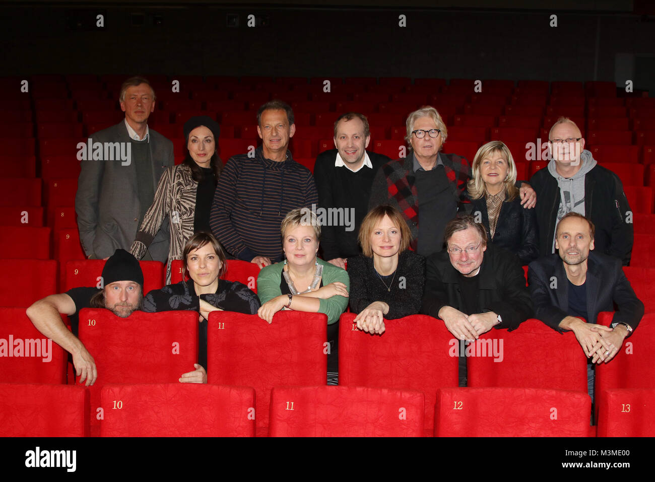 (Hintere Reihe) Martin Horn, Martha Nelle, Joerg Pannenbaecker, Christian Vennefrohne, Michael Eckelt, Dr Barbara Bohl (WDR), Ulf Albert (vorne) Bjarne Maedel, Anneke Kim Sarnau, Gabriela Maria Schmeide, Marie Katharina Schubert, Michael Wittenborn, Jan Georg Schuette, PK Wellness fuer Paare, WDR, 14.11.2016, Abaton Kino Hamburg Foto Stock