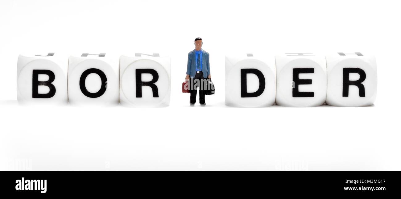 Il controllo di frontiera concept Foto Stock