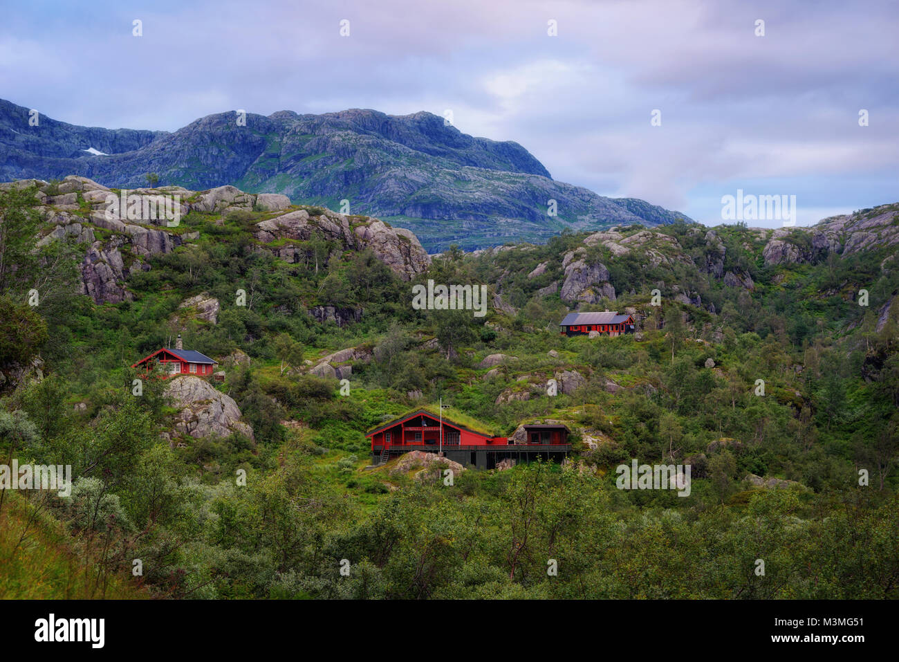 Norvegia Mountain Sunset adottate nel 2017 Foto Stock