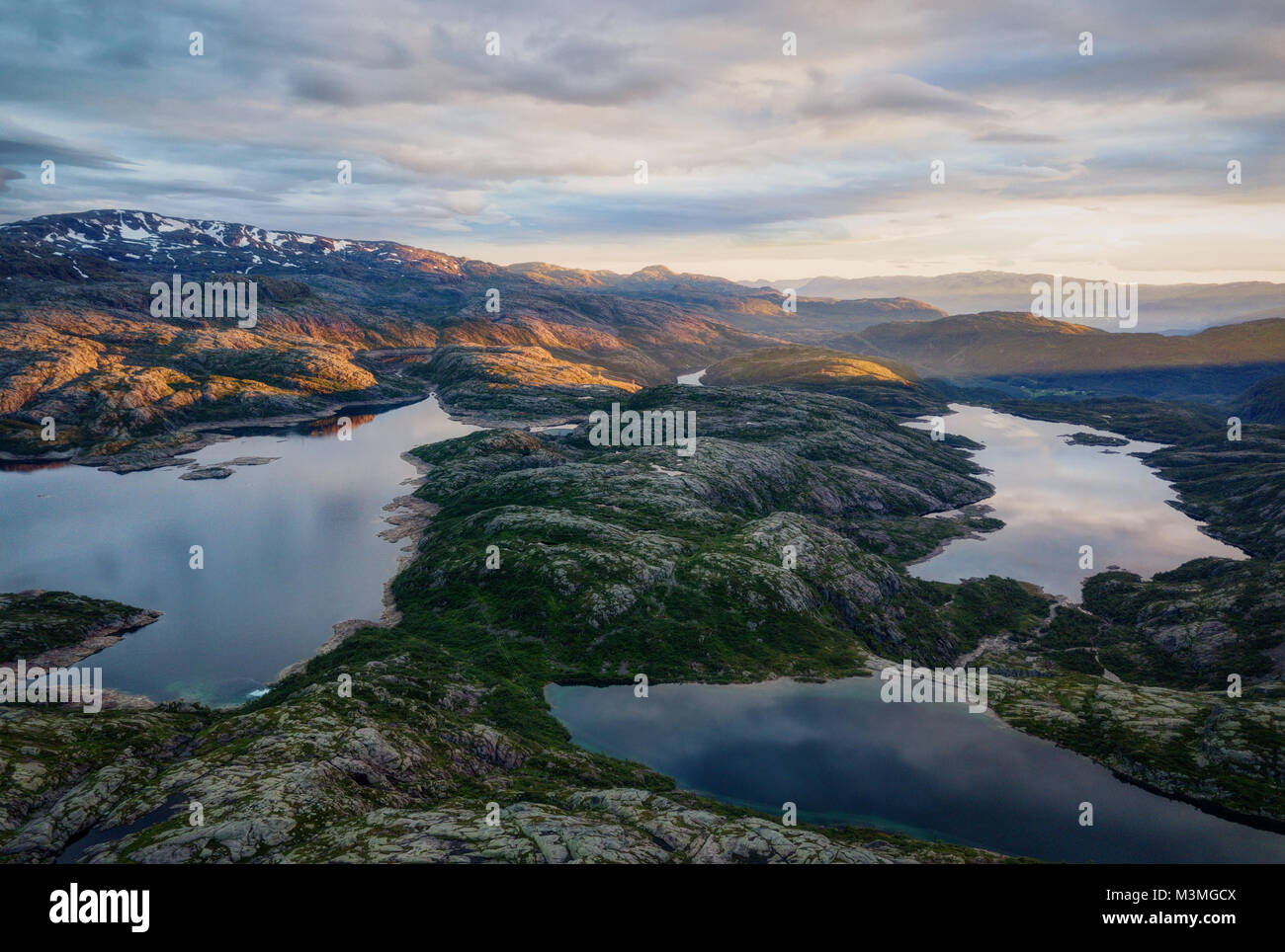 Norvegia Parco Nazionale di tramonto prese nel 2017 Foto Stock