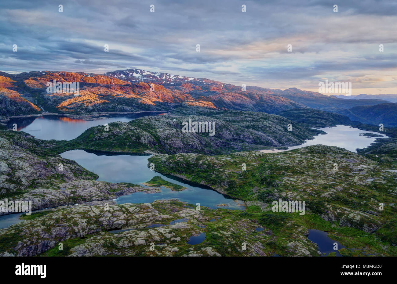 Norvegia Parco Nazionale di tramonto prese nel 2017 Foto Stock