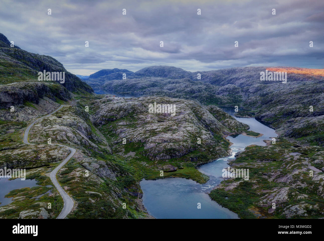 Norvegia Parco Nazionale di tramonto prese nel 2017 Foto Stock