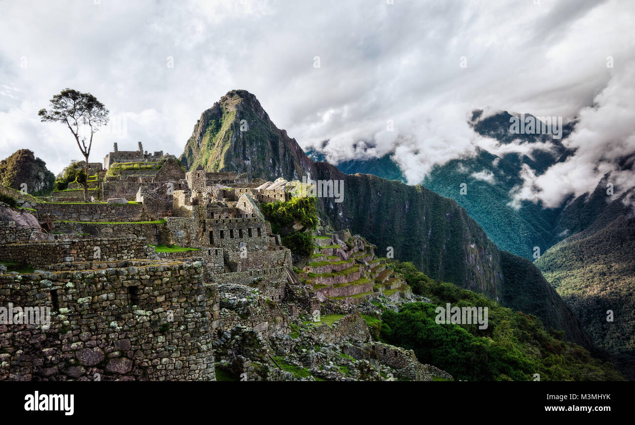 Machu Picchu Perù prese nel 2015 Foto Stock