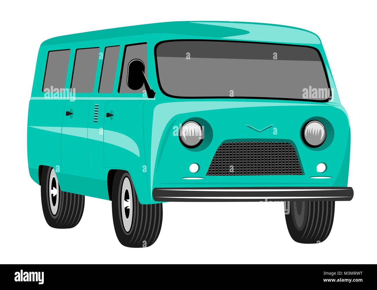 Retro Vintage travel camper Illustrazione Vettoriale