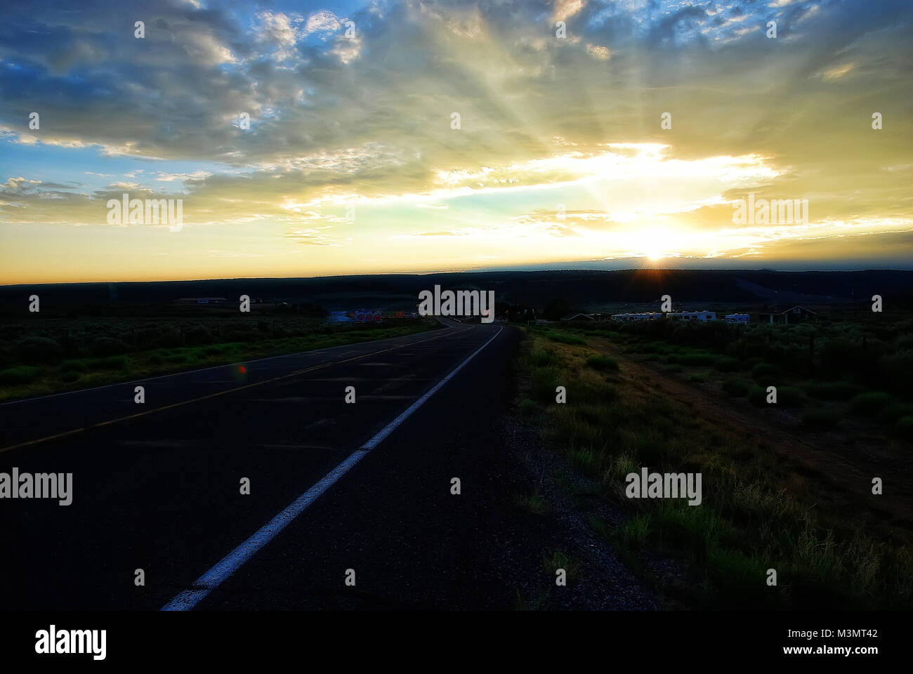 Hawaii Road in Sunset adottate nel 2015 Foto Stock