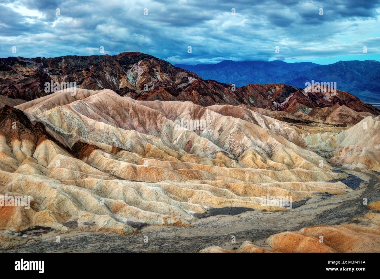 Death Valley Zabriski punto preso nel 2015 Foto Stock