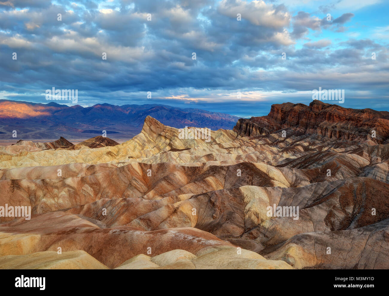 Death Valley Zabriski punto preso nel 2015 Foto Stock