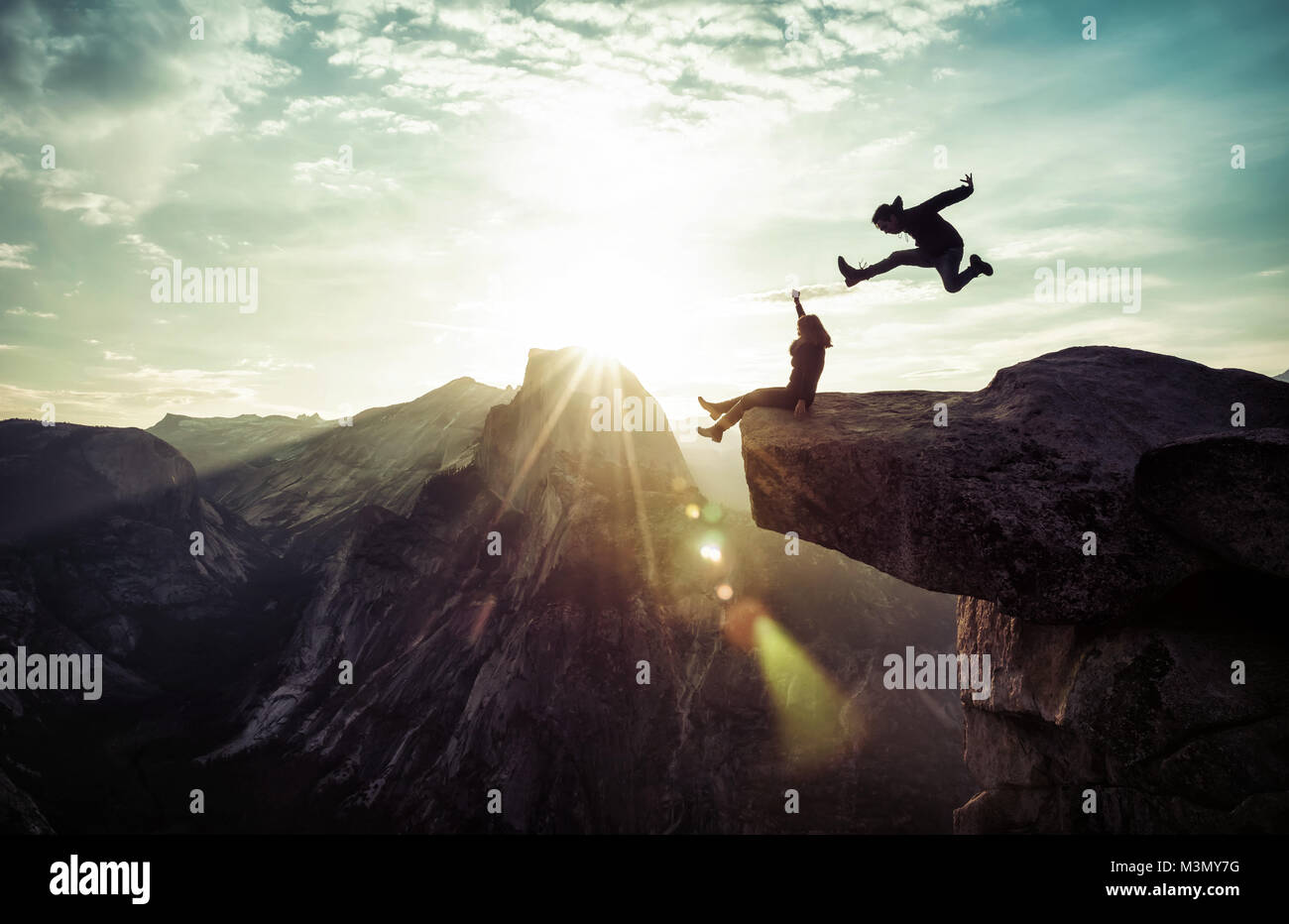 Punto ghiacciaio, Yosemite NP, USA prese nel 2015 Foto Stock