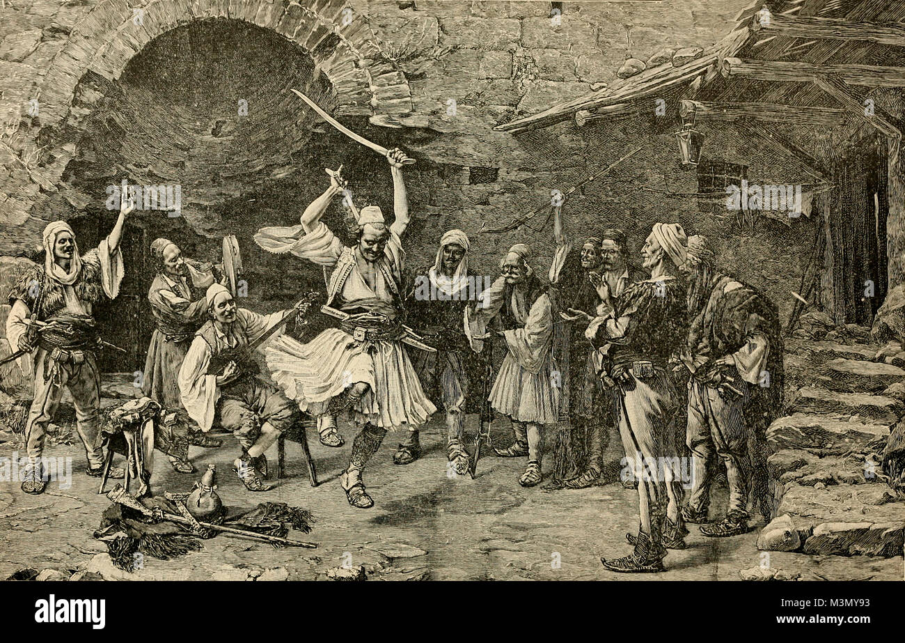 Ballo di spada dei Mori - Africa del Nord Foto Stock