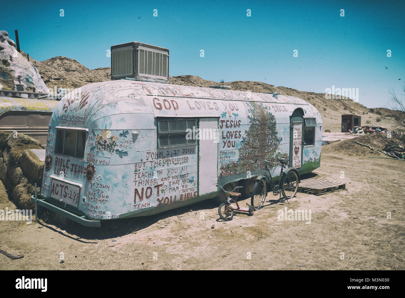 Niland, California - 26 Giugno 2016: Salvezza Mountain California prese nel 2015 Foto Stock