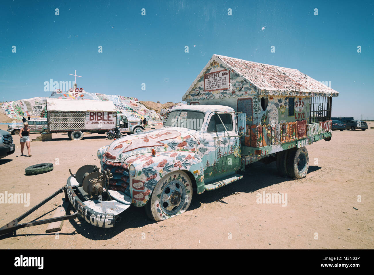 Niland, California - 26 Giugno 2016: Salvezza Mountain California prese nel 2015 Foto Stock