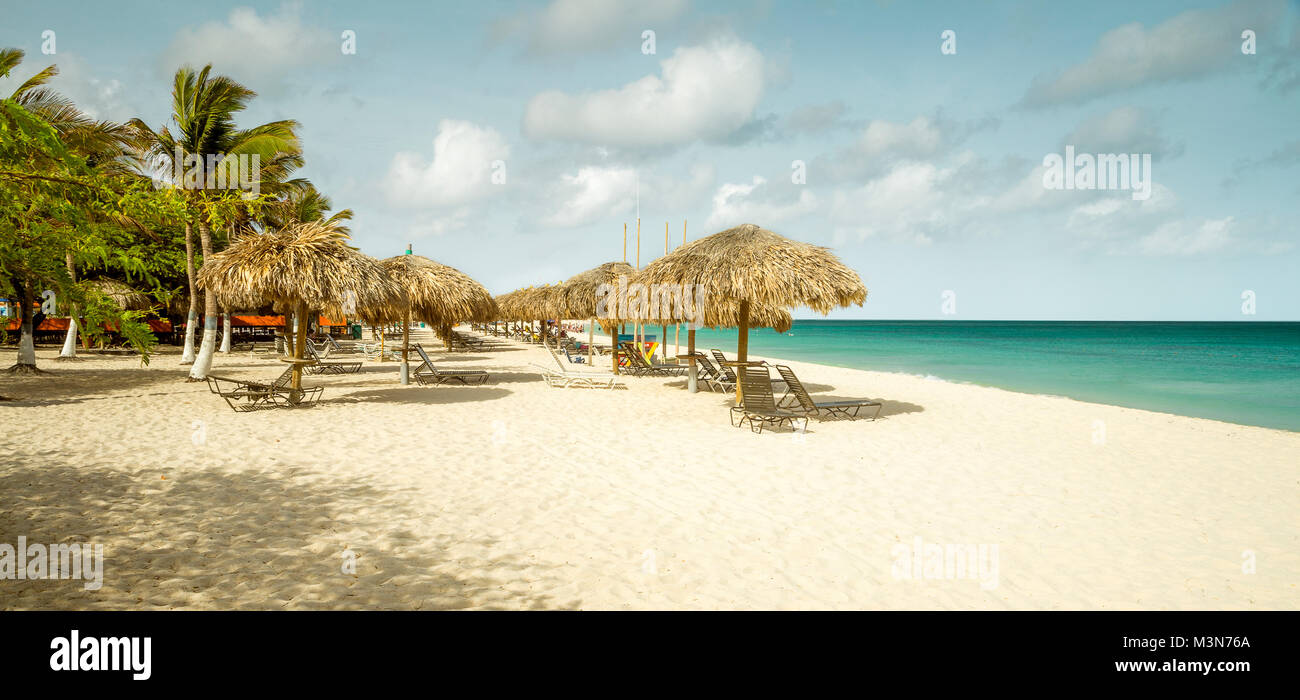 Eagle beach sull'isola di Aruba Foto Stock