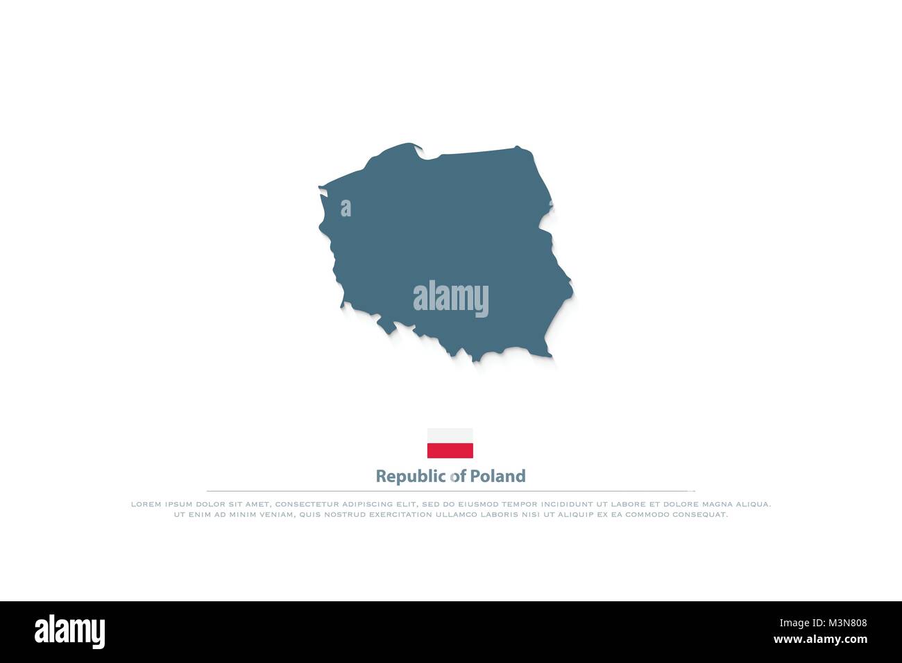Repubblica di Polonia mappa isolato e bandiera ufficiale icone. vettore polacco mappa politico illustrazione. Paese europeo logo geografico Illustrazione Vettoriale