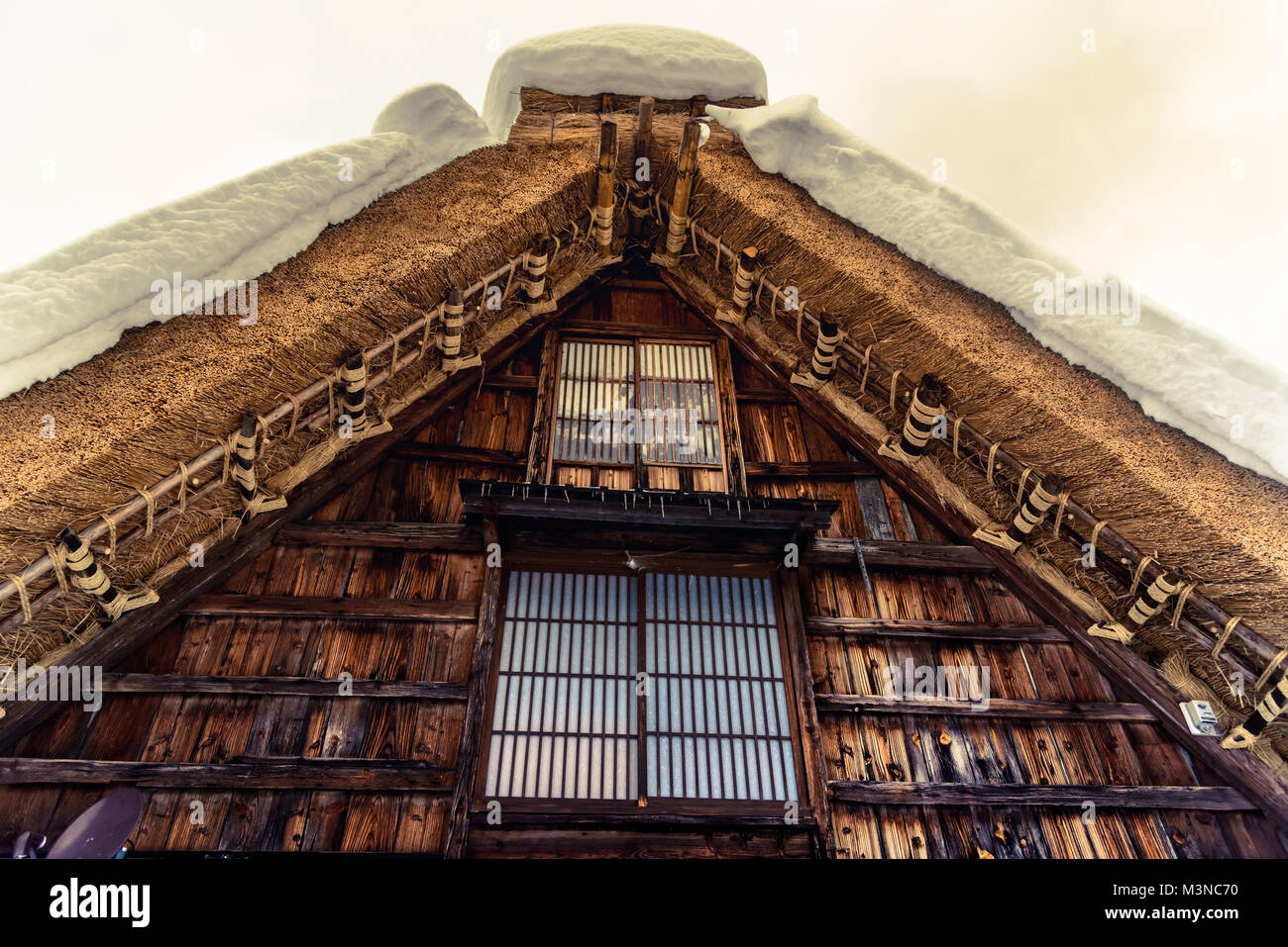 La casa Gashho a Shirakawago, Giappone Foto Stock