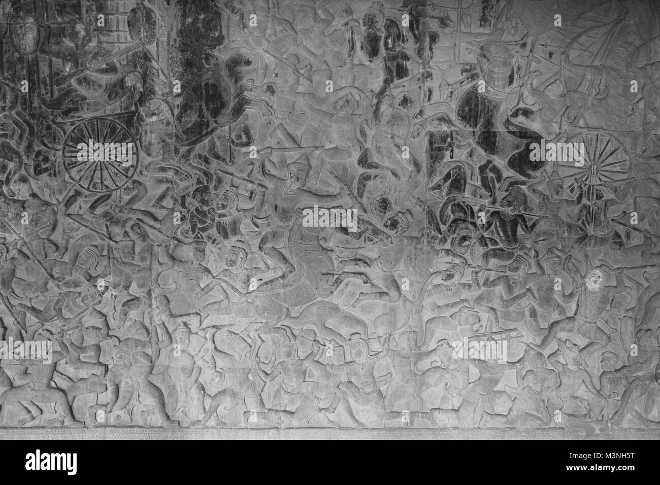 Angkor Wat è un complesso tempio in Cambogia e il più grande monumento religioso nel mondo, su un sito di misura di 162,6 ettari. Foto Stock