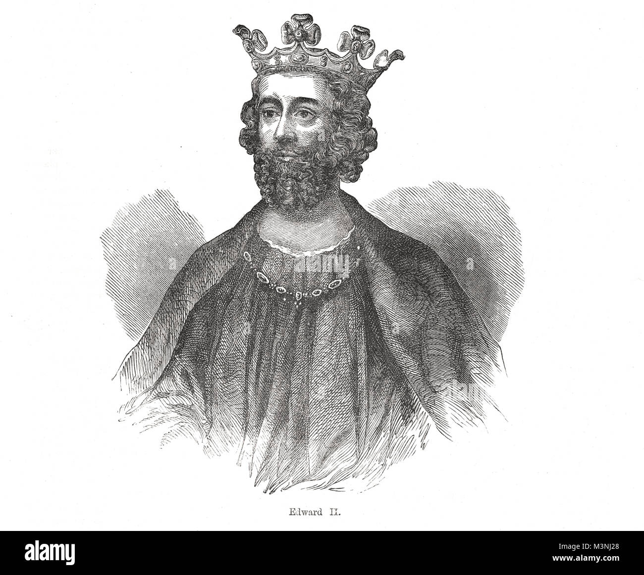 Il re Edoardo II d'Inghilterra, 1284-1327, regnò 1307-1327 Foto Stock