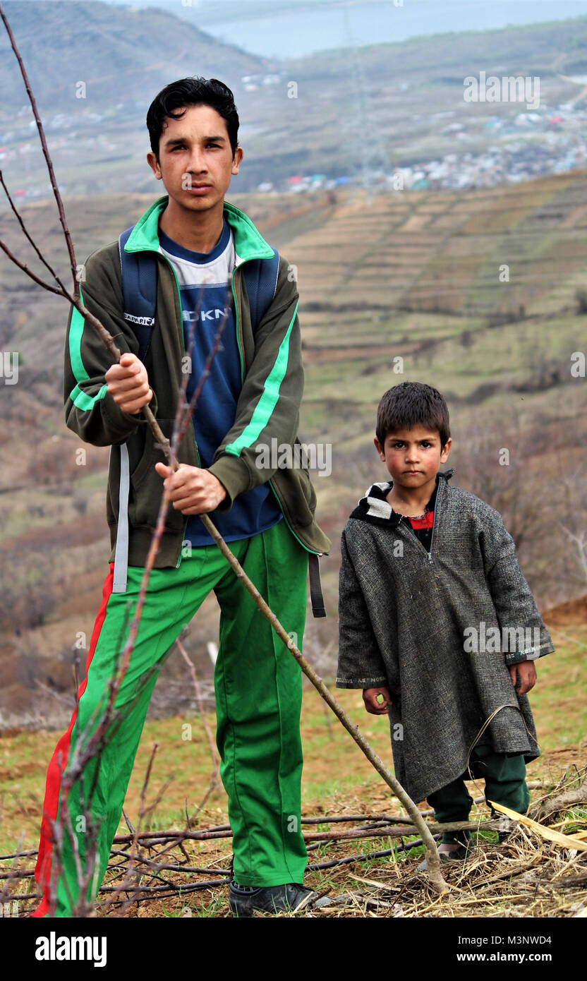 I ragazzi del Kashmir, kupwara, Kashmir India, Asia Foto Stock