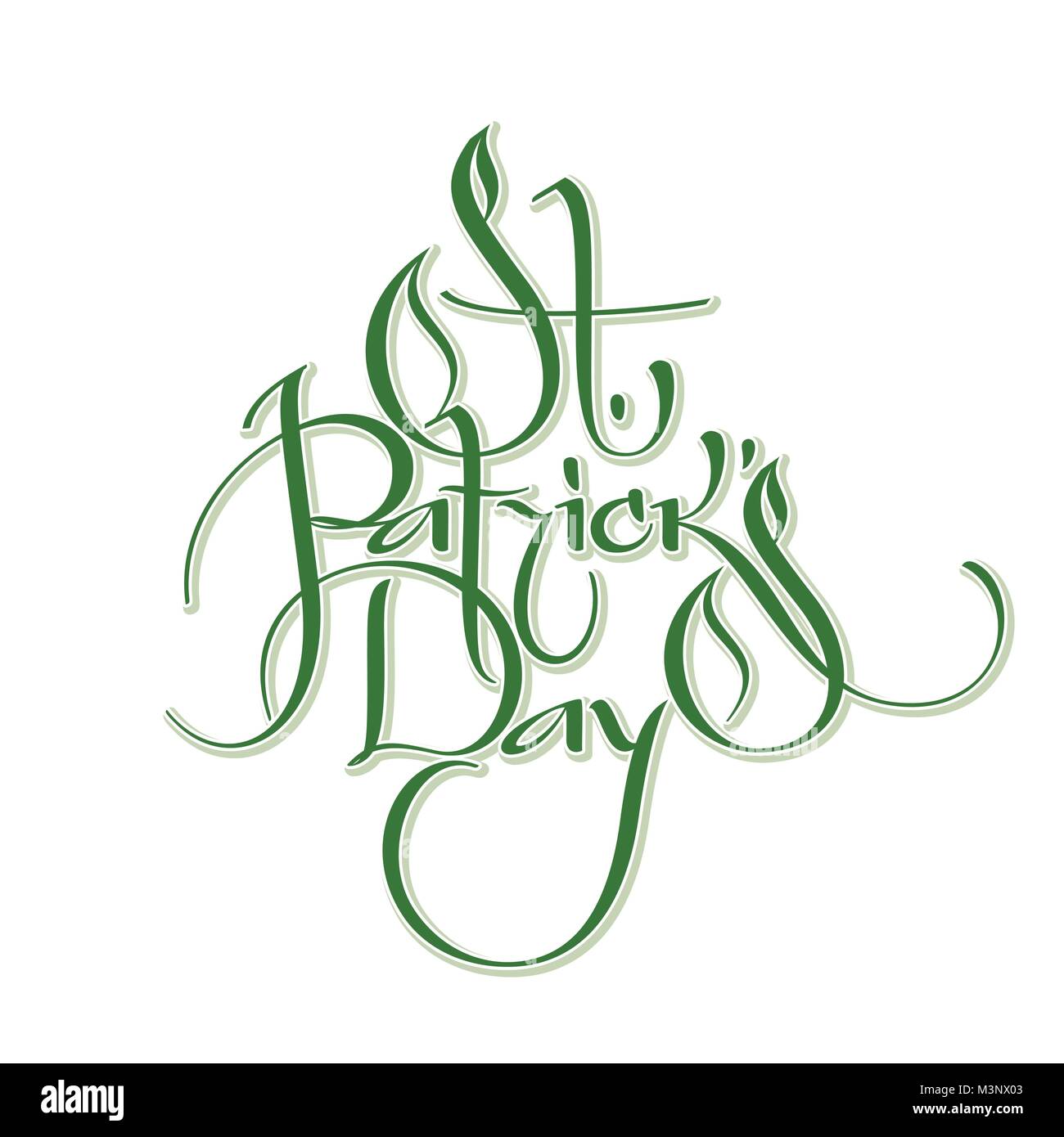 San Patrizio giorno saluto lettering elemento di design. Illustrazione Vettoriale Illustrazione Vettoriale